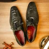 Cheap Marco di Milano Nilo Nile Crocodile Derby Wood Green WoodGreen