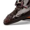 Fashion Marco di Milano Nilo Nile Crocodile Derby Wine