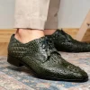 Cheap Marco di Milano Nilo Nile Crocodile Derby Wood Green WoodGreen