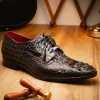 Fashion Marco di Milano Nilo Nile Crocodile Derby Wine