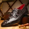 Fashion Marco di Milano Nilo Nile Crocodile Derby Wine