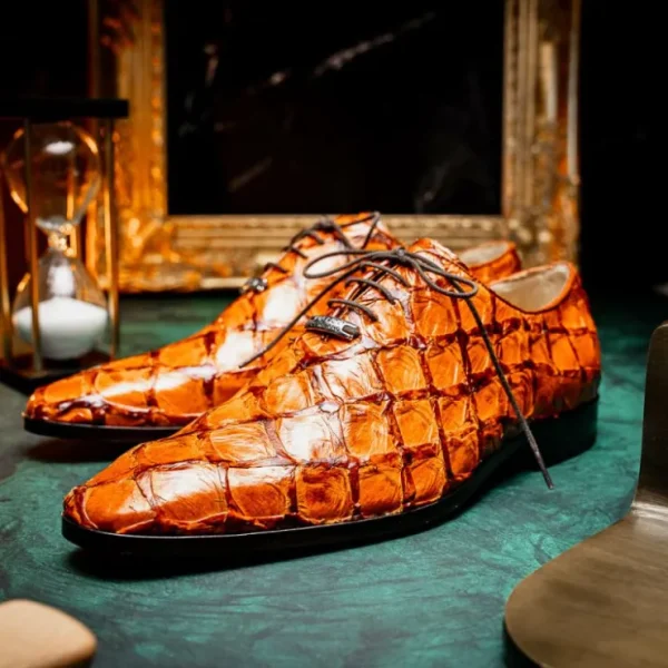 New Marco di Milano Olivieri Pirarucu Dress Oxfords Brandy
