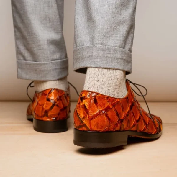 New Marco di Milano Olivieri Pirarucu Dress Oxfords Brandy