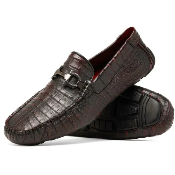 Discount Marco di Milano Parma Caiman Belly Bit Drivers Black Cherry BlackCherry