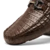 Clearance Marco di Milano Parma Caiman Belly Bit Drivers Brown