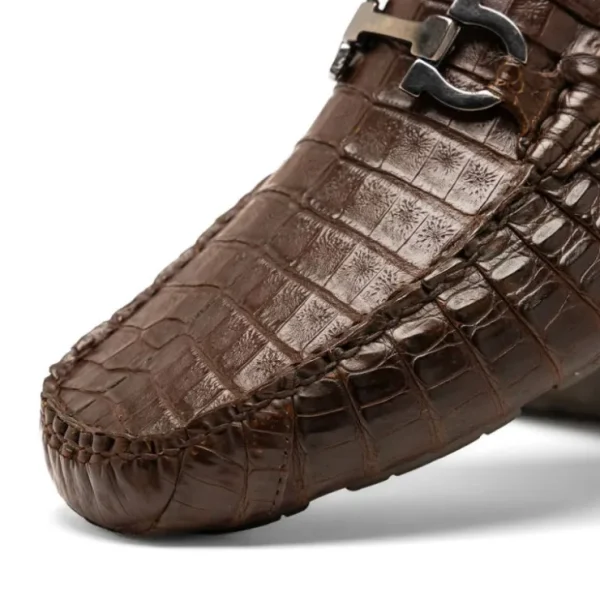 Clearance Marco di Milano Parma Caiman Belly Bit Drivers Brown