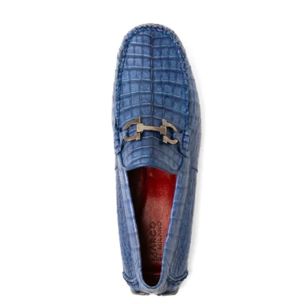 Shop Marco di Milano Parma Caiman Belly Bit Drivers Blue Jeans BlueJeans