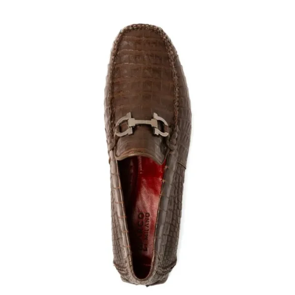Clearance Marco di Milano Parma Caiman Belly Bit Drivers Brown