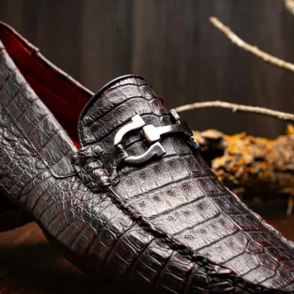Discount Marco di Milano Parma Caiman Belly Bit Drivers Black Cherry BlackCherry