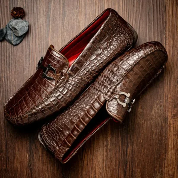 Clearance Marco di Milano Parma Caiman Belly Bit Drivers Brown