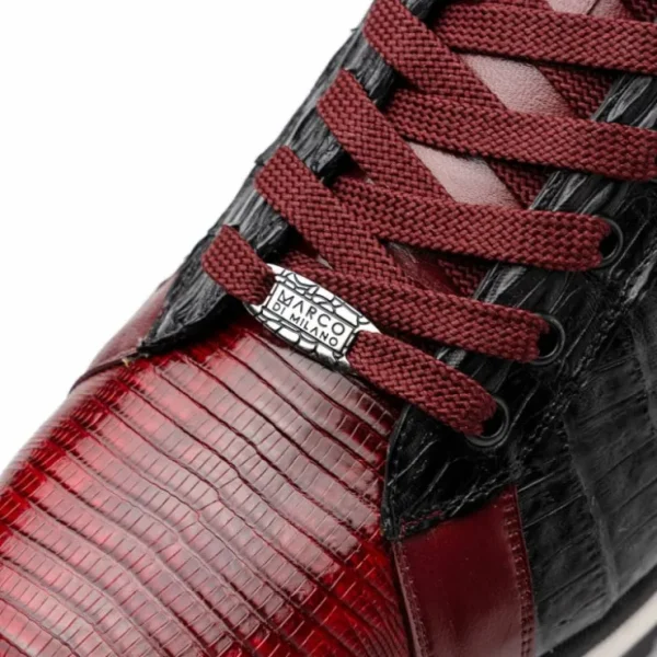 marco_di_milano_portici_c_1-5.webp Discount Marco di Milano Portici Caiman & Lizard Sneakers Wine/Black Combo Wine/BlackCombo