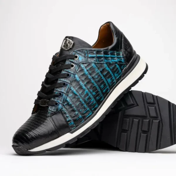 Store Marco di Milano Portici Caiman & Lizard Sneakers Blue Combo BlueCombo