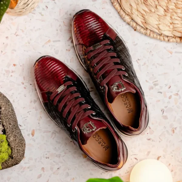 marco_di_milano_portici_c_10-5.webp Discount Marco di Milano Portici Caiman & Lizard Sneakers Wine/Black Combo Wine/BlackCombo
