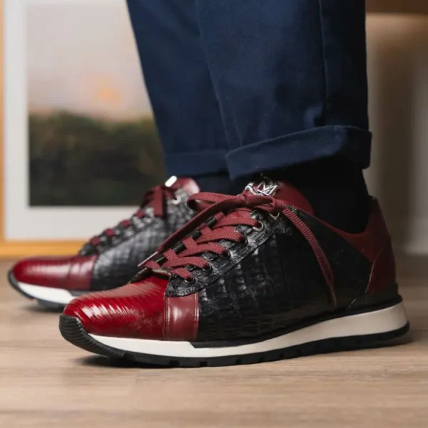 marco_di_milano_portici_c_12-4.webp Discount Marco di Milano Portici Caiman & Lizard Sneakers Wine/Black Combo Wine/BlackCombo