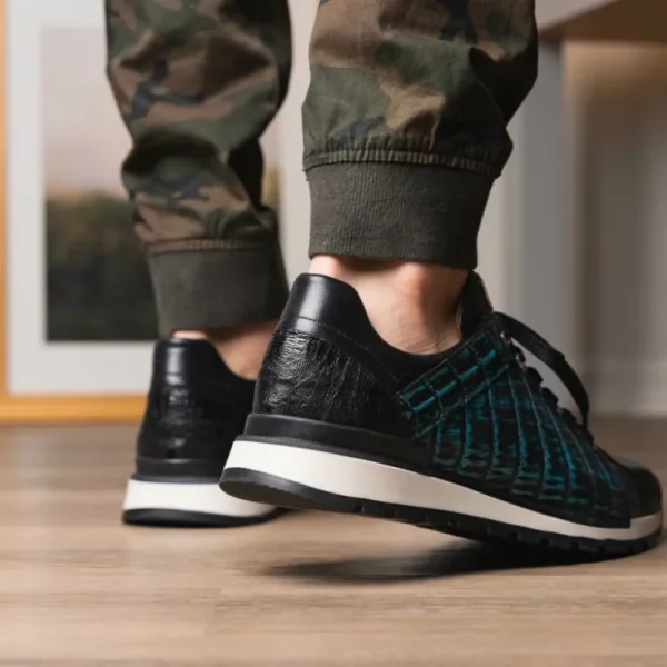 Store Marco di Milano Portici Caiman & Lizard Sneakers Blue Combo BlueCombo
