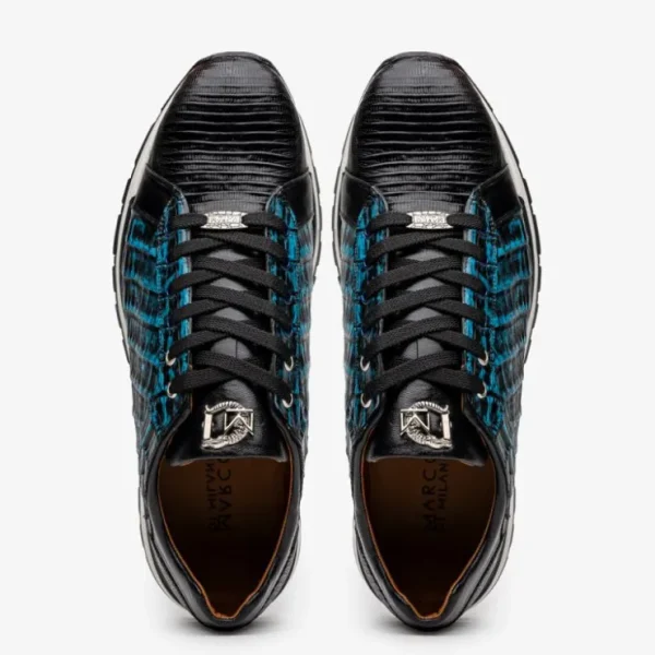 Store Marco di Milano Portici Caiman & Lizard Sneakers Blue Combo BlueCombo