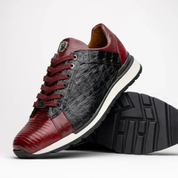 marco_di_milano_portici_c_3-5.webp Discount Marco di Milano Portici Caiman & Lizard Sneakers Wine/Black Combo Wine/BlackCombo