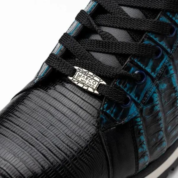 Store Marco di Milano Portici Caiman & Lizard Sneakers Blue Combo BlueCombo