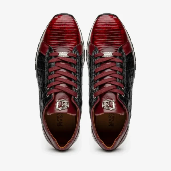 marco_di_milano_portici_c_4-5.webp Discount Marco di Milano Portici Caiman & Lizard Sneakers Wine/Black Combo Wine/BlackCombo