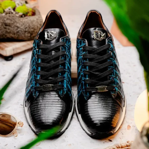 Store Marco di Milano Portici Caiman & Lizard Sneakers Blue Combo BlueCombo