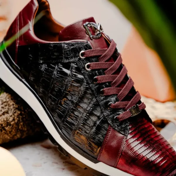 marco_di_milano_portici_c_8-5.webp Discount Marco di Milano Portici Caiman & Lizard Sneakers Wine/Black Combo Wine/BlackCombo