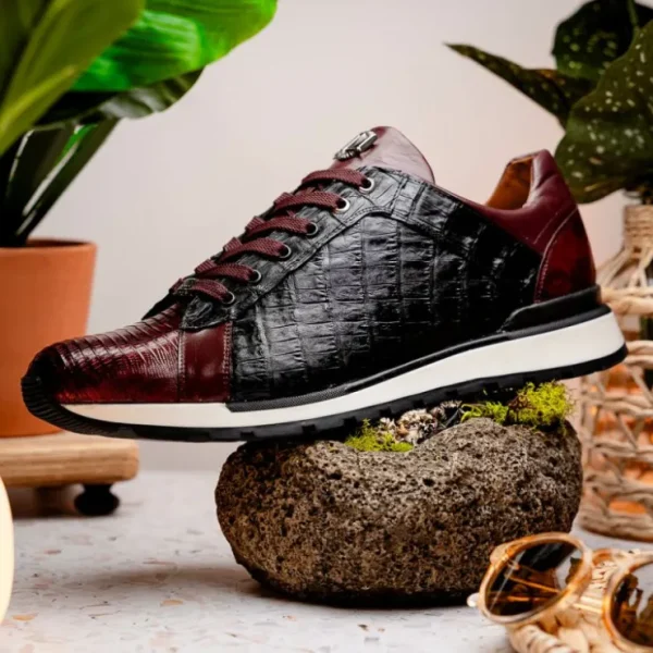 marco_di_milano_portici_c_9-5.webp Discount Marco di Milano Portici Caiman & Lizard Sneakers Wine/Black Combo Wine/BlackCombo