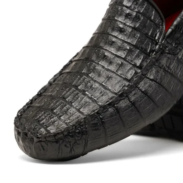 marco_di_milano_remo_caim_2.webp Clearance Marco di Milano Remo Caiman Crocodile Driving Shoes Black