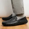Clearance Marco di Milano Remo Caiman Crocodile Driving Shoes Black