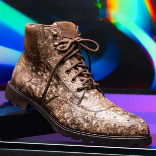 marco_di_milano_renzo_ost_10.webp Clearance Marco di Milano Renzo Ostrich Lace Up Boots Stone Brown StoneBrown