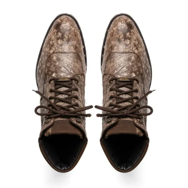 marco_di_milano_renzo_ost_4.webp Clearance Marco di Milano Renzo Ostrich Lace Up Boots Stone Brown StoneBrown