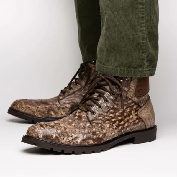 marco_di_milano_renzo_ost_5.webp Clearance Marco di Milano Renzo Ostrich Lace Up Boots Stone Brown StoneBrown