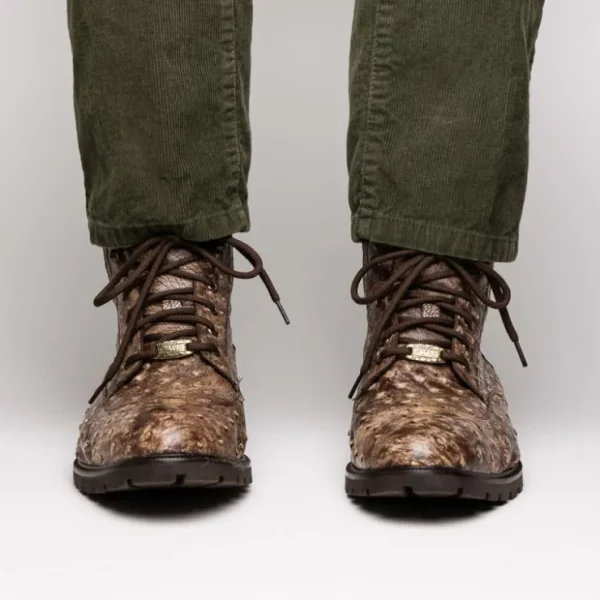 marco_di_milano_renzo_ost_6.webp Clearance Marco di Milano Renzo Ostrich Lace Up Boots Stone Brown StoneBrown