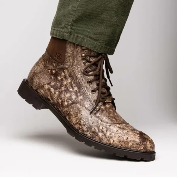 marco_di_milano_renzo_ost_7.webp Clearance Marco di Milano Renzo Ostrich Lace Up Boots Stone Brown StoneBrown