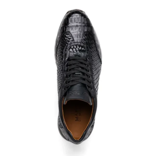 marco_di_milano_roma_caim_3-1.webp New Marco di Milano Roma Caiman Crocodile Woven Sneakers Black