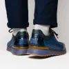 Hot Marco di Milano Roma Caiman Crocodile Woven Sneakers Navy