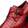 Flash Sale Marco di Milano Rovigo Caiman Crocodile Monk Strap Red