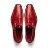 Flash Sale Marco di Milano Rovigo Caiman Crocodile Monk Strap Red