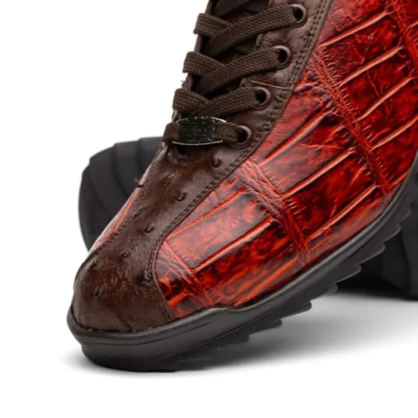 marco_di_milano_saulo_all_3-5.webp Best Marco di Milano Saulo Alligator & Ostrich Sneakers Cognac