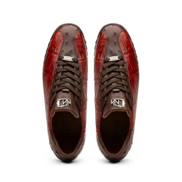 marco_di_milano_saulo_all_4-5.webp Best Marco di Milano Saulo Alligator & Ostrich Sneakers Cognac
