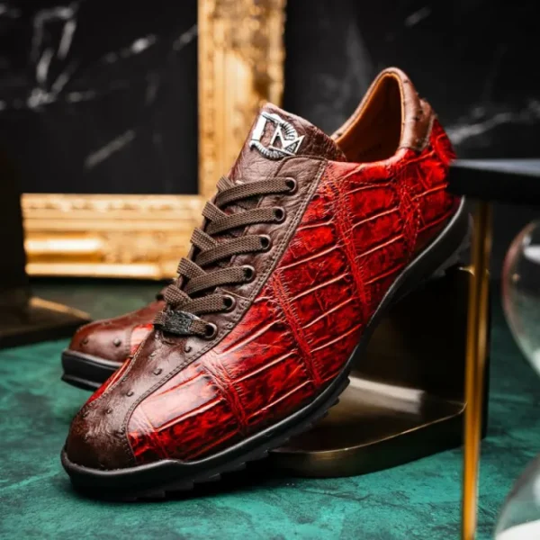 marco_di_milano_saulo_all_5-5.webp Best Marco di Milano Saulo Alligator & Ostrich Sneakers Cognac