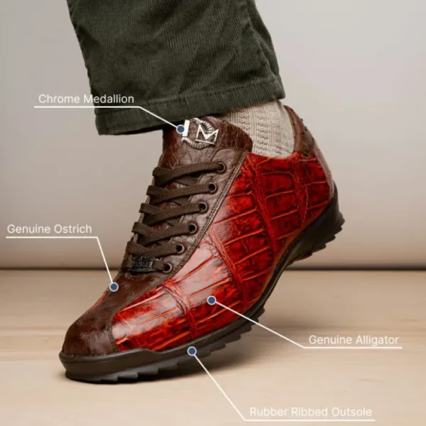 marco_di_milano_saulo_all_9-5.webp Best Marco di Milano Saulo Alligator & Ostrich Sneakers Cognac