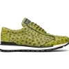 Sale Marco di Milano Scanno Ostrich Quill Sneakers Antique Green AntiqueGreen