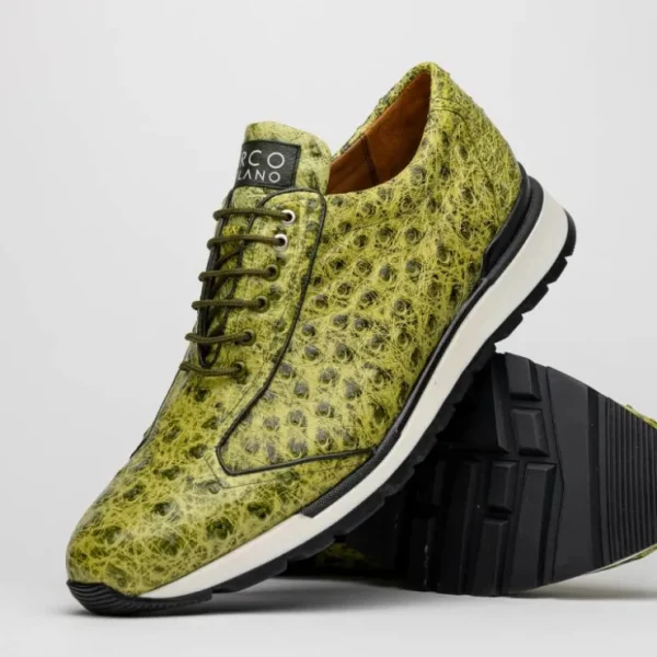 marco_di_milano_scanno_os_1-7.webp Sale Marco di Milano Scanno Ostrich Quill Sneakers Antique Green AntiqueGreen