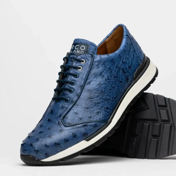 marco_di_milano_scanno_os_1-8.webp Clearance Marco di Milano Scanno Ostrich Quill Sneakers Antique Navy AntiqueNavy