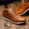 Flash Sale Marco di Milano Scanno Ostrich Quill Sneakers Antique Cognac AntiqueCognac