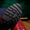 New Marco di Milano Scanno Ostrich Quill Sneakers Antique Red AntiqueRed