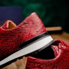 New Marco di Milano Scanno Ostrich Quill Sneakers Antique Red AntiqueRed