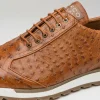 Flash Sale Marco di Milano Scanno Ostrich Quill Sneakers Antique Cognac AntiqueCognac