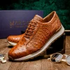 Flash Sale Marco di Milano Scanno Ostrich Quill Sneakers Antique Cognac AntiqueCognac