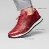 New Marco di Milano Scanno Ostrich Quill Sneakers Antique Red AntiqueRed